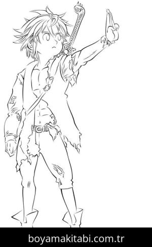 Seven Deadly Sins boyama sayfası – okul öncesi, evde etkinlik