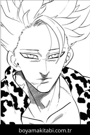 Seven Deadly Sins boyama sayfası – sevimli karakter, sanatsal çalışma