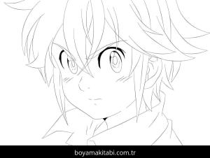 Seven Deadly Sins boyama sayfası – PDF indir, sevimli karakter