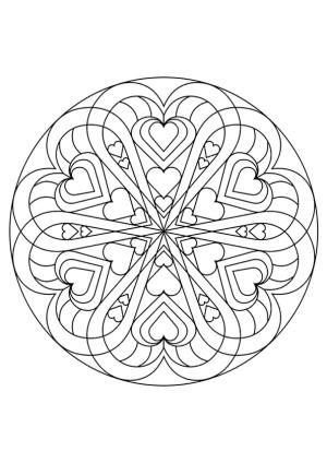 Sevgili boyama sayfası,  coloring page, Kalp Süslemeleri, 