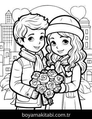Sevgililer Günü boyama sayfası,  coloring page, , 