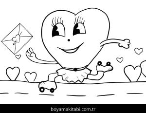 Sevgililer Günü boyama sayfası – eğlenceli etkinlik, el becerilerini geliştirir