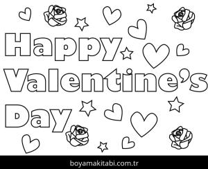 Sevgililer Günü boyama sayfası – ücretsiz yazdır, boyama etkinliği