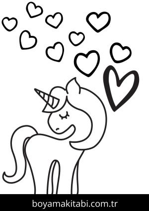 Sevgililer Günü boyama sayfası – el becerilerini geliştirir, boyama çalışması