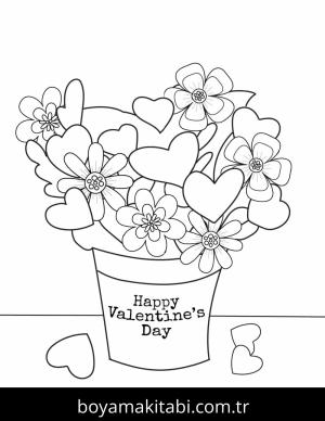 Sevgililer Günü boyama sayfası – yaratıcılığı geliştirir, keyifli zaman