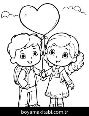 Sevgililer Günü boyama sayfası,  coloring page, , 