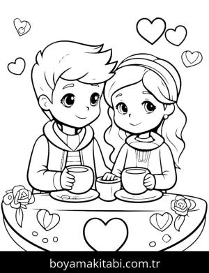 Sevgililer Günü boyama sayfası,  coloring page, , 