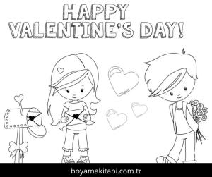 Sevgililer Günü boyama sayfası – boyama çalışması, yaratıcılığı geliştirir