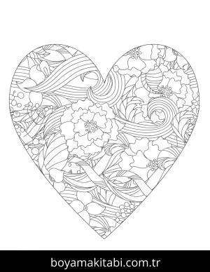 Sevgililer Günü boyama sayfası – çocuklar için, çizgi film temalı