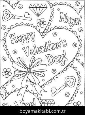 Sevgililer Günü boyama sayfası – okul öncesi, evde etkinlik