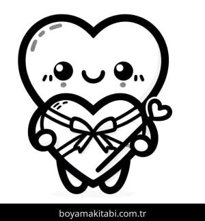 Sevgililer Günü boyama sayfası – eğlenceli etkinlik, el becerilerini geliştirir