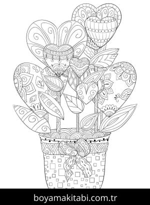 Sevgililer Günü boyama sayfası – eğlenceli etkinlik, el becerilerini geliştirir