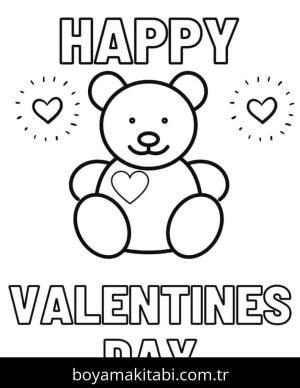 Sevgililer Günü boyama sayfası – keyifli zaman, renkli çizimler