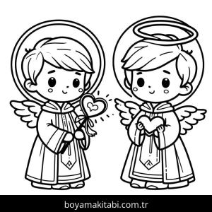 Sevgililer Günü boyama sayfası – boyama çalışması, yaratıcılığı geliştirir
