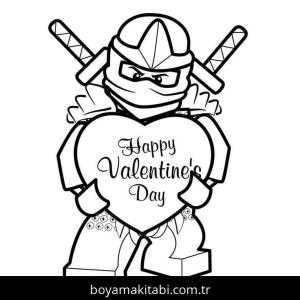 Sevgililer Günü boyama sayfası – sanatsal çalışma, çocuklar için