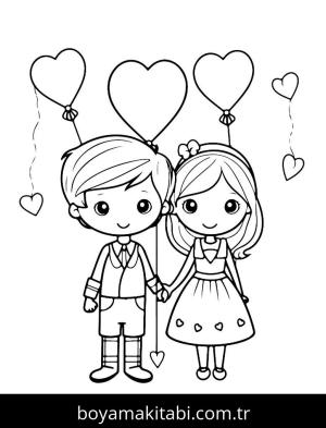 Sevgililer Günü boyama sayfası,  coloring page, , 