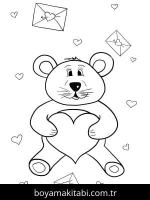 Sevgililer Günü boyama sayfası – kolay boyama, eğitici aktivite