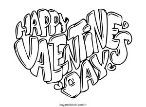 Sevgililer Günü boyama sayfası – kolay boyama, eğitici aktivite