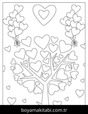 Sevgililer Günü boyama sayfası – ücretsiz yazdır, boyama etkinliği