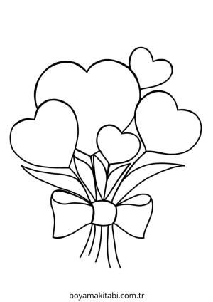 Sevgililer Günü boyama sayfası – çocuklar için, çizgi film temalı