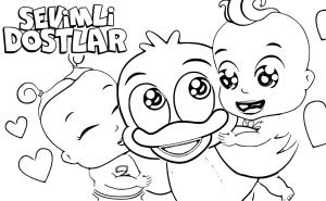 Sevimli Dostlar boyama sayfası,  coloring page, Ücretsiz Sevimli Dostlar, 