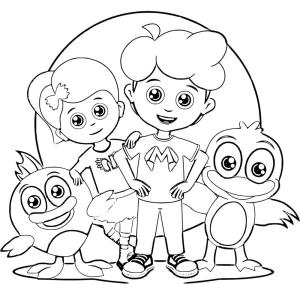 Sevimli Dostlar boyama sayfası,  coloring page, Sevimli Dostlar ücretsiz baskı, 