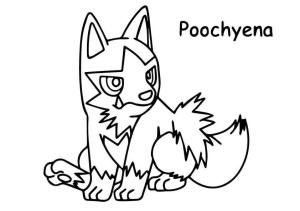 Sevimli boyama sayfası,  coloring page, Ağlayan Poochyena Sevimli, 