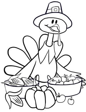 Sevimli boyama sayfası,  coloring page, Sebzeli Şirin Hindi, 