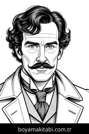 Sherlock Holmes boyama sayfası – eğitici aktivite, yaratıcılık