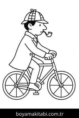 Sherlock Holmes boyama sayfası – yaratıcılığı geliştirir, keyifli zaman