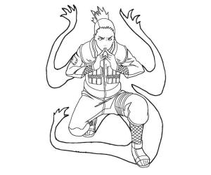 Shikamaru boyama sayfası,  coloring page, Shikamaru Gücü, 