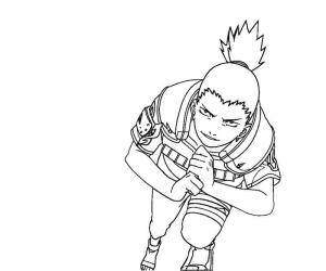 Shikamaru boyama sayfası,  coloring page, Mutlu Shikamaru, 