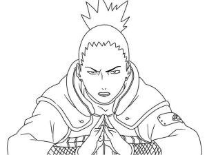 Shikamaru boyama sayfası,  coloring page, Shikamaru’nun Yüzü, 