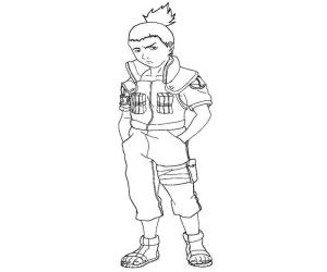 Shikamaru boyama sayfası,  coloring page, Temel Shikamaru, 