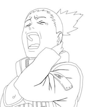 Shikamaru boyama sayfası,  coloring page, Shikamaru Esnedi, 