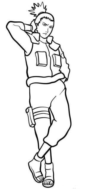 Shikamaru boyama sayfası,  coloring page, Büyük Shikamaru, 