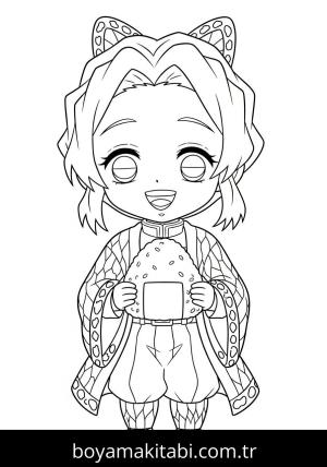 Shinobu Kocho boyama sayfası,  coloring page, 