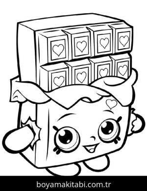 Shopkins boyama sayfası – kolay boyama, eğitici aktivite
