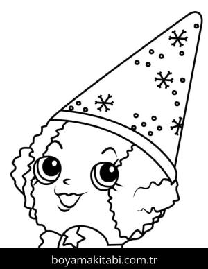 Shopkins boyama sayfası – sanatsal çalışma, çocuklar için