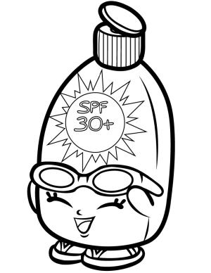 Shopkins boyama sayfası, Shopkins coloring page, Güneşli Ekran Shopkin, 