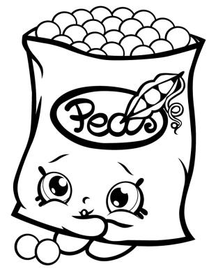 Shopkins boyama sayfası, Shopkins coloring page, Dondurucu Peazy, 