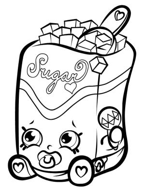 Shopkins boyama sayfası, Shopkins coloring page, Parça Şeker Dükkanı, 