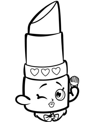 Shopkins boyama sayfası, Shopkins coloring page, Güzellik Lippy Dudaklar, 