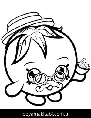 Shopkins boyama sayfası – kolay boyama, eğitici aktivite