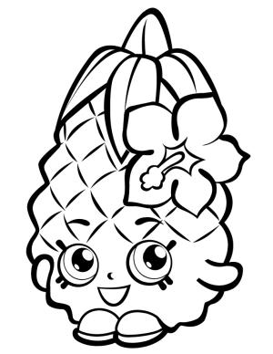 Shopkins boyama sayfası, Shopkins coloring page, Ananas Ezmesi, 