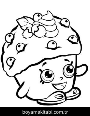 Shopkins boyama sayfası – el becerilerini geliştirir, boyama çalışması