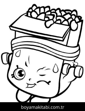 Shopkins boyama sayfası – okul öncesi, evde etkinlik