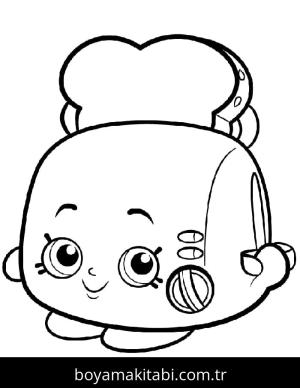 Shopkins boyama sayfası – kolay boyama, eğitici aktivite