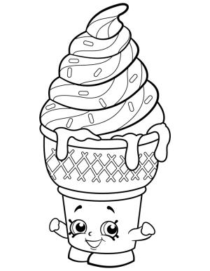 Shopkins boyama sayfası, Shopkins coloring page, Tatlı Dondurma Rüyası, 