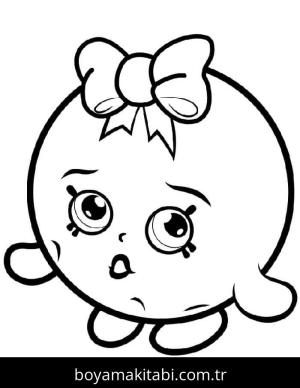 Shopkins boyama sayfası – çizgi film temalı, basit çizim